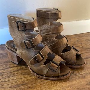 Freebird heeled, open toed shoes